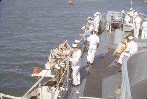 US sailors participating in the Crossing the Equator Ceremony near Fremantle, Perth.