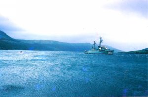 USS Calcaterra at Campbell Island