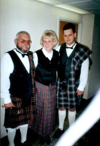 On Oct. 7, 2006 Lee Fritts sent me this photo with the following note: HEY GUYS, JUST FOUND THIS AFTER YEARS, THINK I CAN PLEAD MY IRISH SIDE? ME, THE "MUM", & ELDEST SON. I THINK MY LEGS LOOK GREAT!