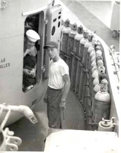 Ed Lynch and Doug (Van Tol?), USS Calcaterra