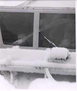 USS Calcaterra, at 60 South, ice covered