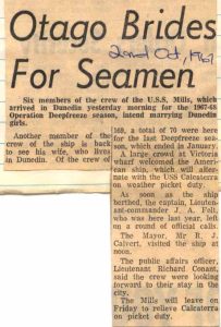 Ed Lynch, GM-3 served aboard USS Calcaterra during Deep Freeze 1965-66.
