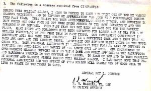 Ed Lynch, GM-3 served aboard USS Calcaterra during Deep Freeze 1965-66.