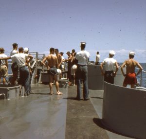 US sailors participating in the Crossing the Equator Ceremony near Fremantle, Perth.