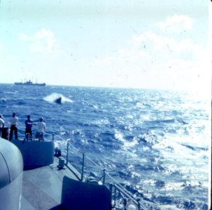 Ron Haggard served as an ETR-SN aboard USS Calcaterra during the Deep Freeze 1965-66 deployment
