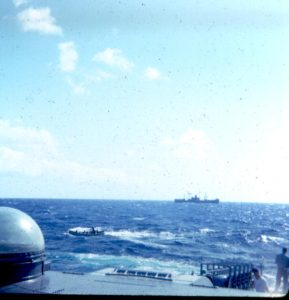 Ron Haggard served as an ETR-SN aboard USS Calcaterra during the Deep Freeze 1965-66 deployment