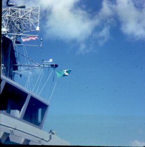 Ron Haggard served as an ETR-SN aboard USS Calcaterra during the Deep Freeze 1965-66 deployment