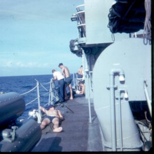 Ron Haggard served as an ETR-SN aboard USS Calcaterra during the Deep Freeze 1965-66 deployment