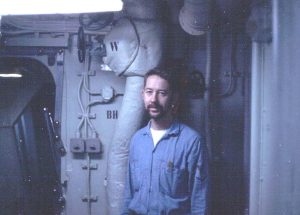 Dick Navarre aboard Calcaterra
