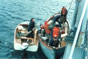 offloading their equipment and supplies
