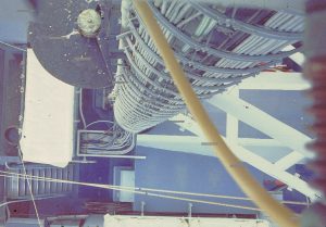 Cable run on the forward mast