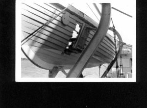 Heavy weather damaged the motor whaleboat