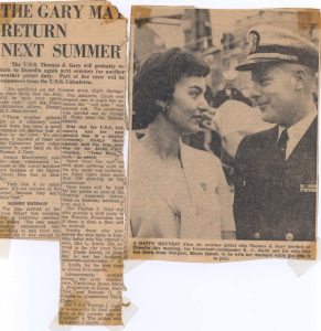 TJ Gary returns from ocean station Captain Smith and his wife