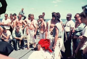 USS Calcaterra Crossing the Equator, August, 1965