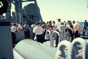 USS Calcaterra Crossing the Equator, August, 1965
