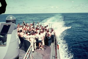 USS Calcaterra Crossing the Equator, August, 1965