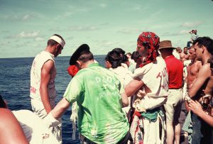 USS Calcaterra Crossing the Equator, August, 1965