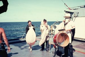 USS Calcaterra Crossing the Equator, August, 1965
