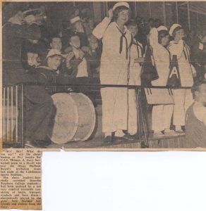 Thomas J Gary cheerleaders during a basketball game