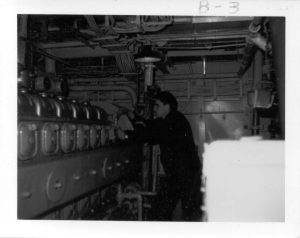Mike Daly lighting off a GM Diesel Generator