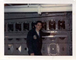 Mike Daly with Fairbanks Morse Main Engine