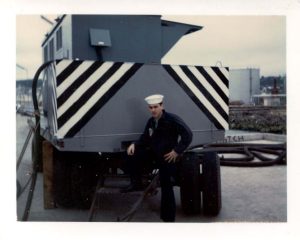 Mike Daly checking out shore power unit