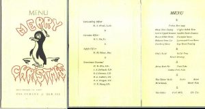 Christmas dinner menu merry from USS Durant