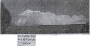 The iceberg sighted by the crew