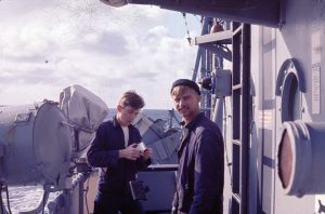 Rick_Klassen and Dan Lambeck on the port bridge wing