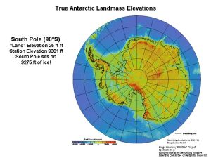 Antarctic landmass elevations