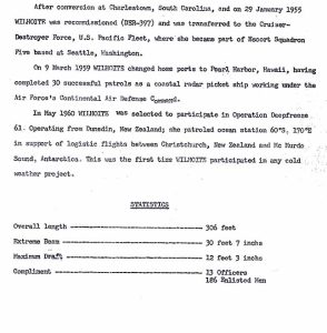 USS Wilhoite DER History page