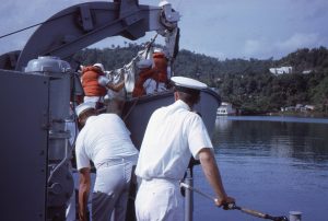 lowering the boat