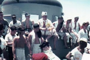 USS Calcaterra Equator crossing