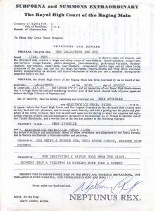 Subpoena and Summons Extraordinary