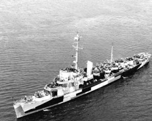 USS Peterson in its wartime look
