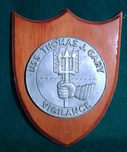 USS Thomas J Gary plaque